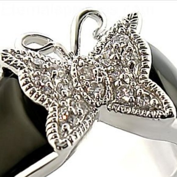 "Belizia" Butterfly Zirconia Gemstone Ring - Picture 2 of 4